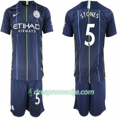 Manchester City Dres Stones 5 Dječji Gostujući 2018/19 Kratkih Rukava Manchester City Dres Stones 5 Dječji Gostujući 2018/19 Kratkih Rukava